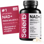 NAD+ Selerb Femenino: Activador de Energía y Rejuvenecimiento con Colágeno, Ácido Hialurónico y Energía 9-en-1. IMPORTADO DE U.S.A
