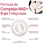 NAD+ Selerb Femenino: Activador de Energía y Rejuvenecimiento con Colágeno, Ácido Hialurónico y Energía 9-en-1. IMPORTADO DE U.S.A
