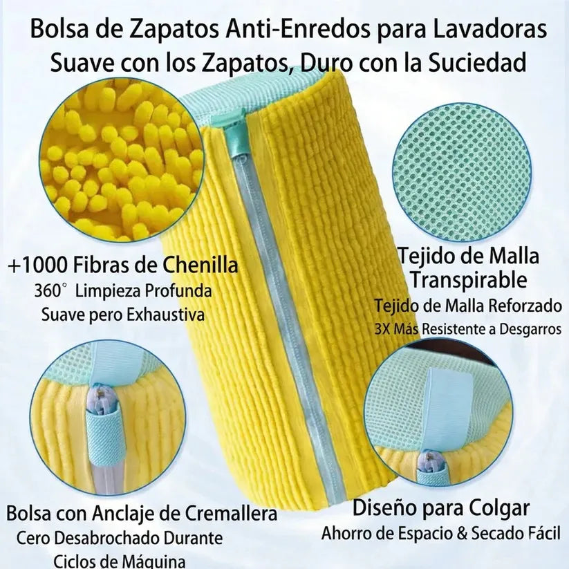 Funda de Lavado de Microfibra y Cremallera de Seguridad, Protege la Horma y Cuida tu Lavadora